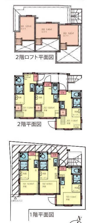 東京都新宿区上落合３丁目 間取図・土地図
