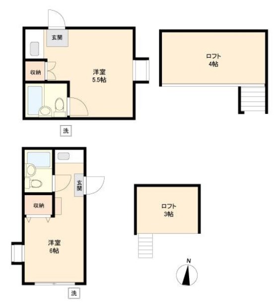 埼玉県新座市栗原６丁目 間取図・土地図