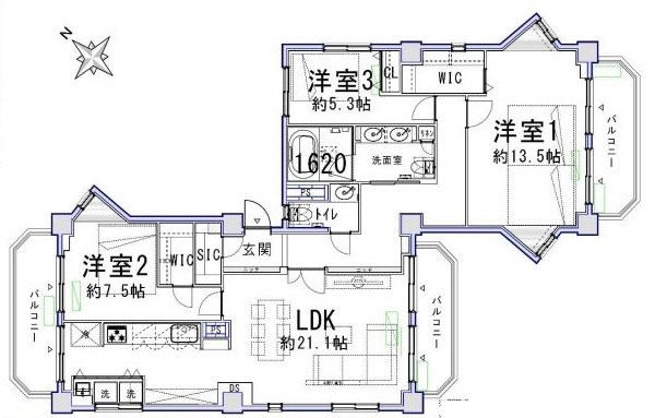 東京都港区六本木７丁目 間取図・土地図