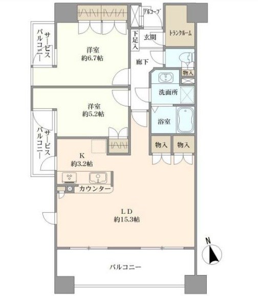 東京都港区南麻布２丁目 間取図・土地図
