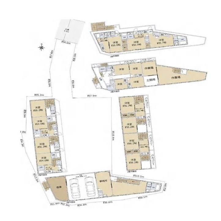 東京都荒川区東尾久４丁目 間取図・土地図