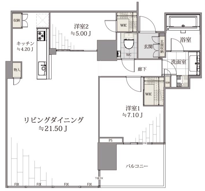 東京都港区港南４丁目 間取図・土地図