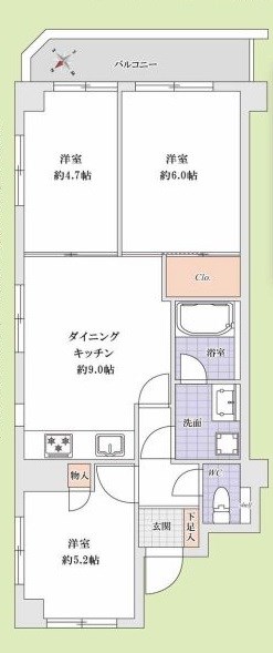 東京都葛飾区東金町６丁目 間取図・土地図