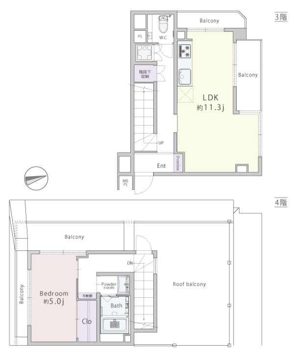 東京都港区西麻布４丁目 間取図・土地図