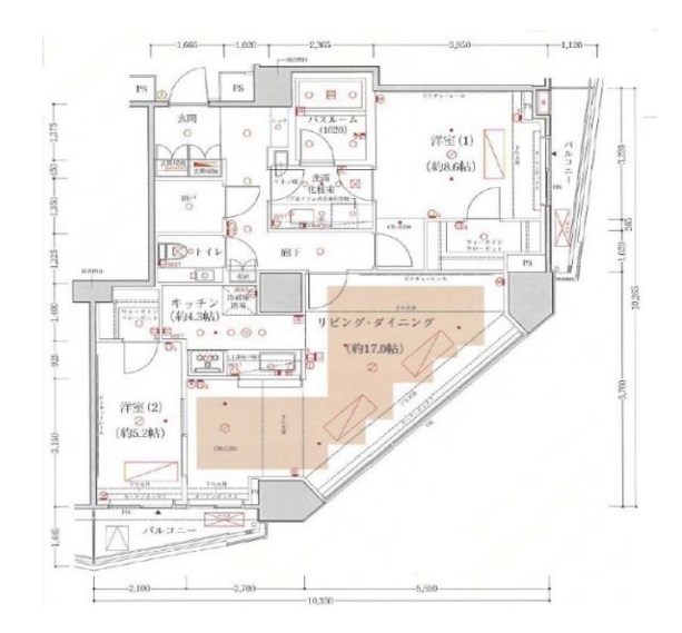 東京都港区六本木７丁目 間取図・土地図
