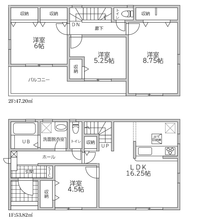 埼玉県久喜市栗橋北２丁目 間取図・土地図