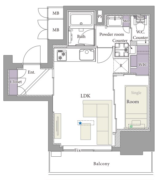 東京都港区港南２丁目 間取図・土地図