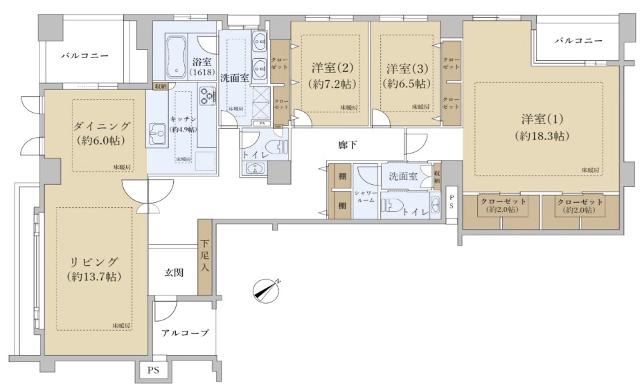 東京都港区六本木４丁目 間取図・土地図