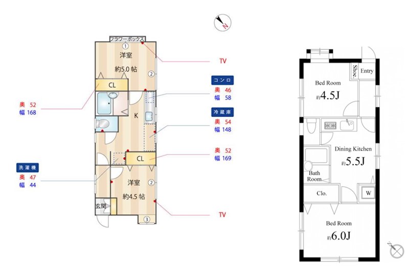 東京都杉並区久我山４丁目 間取図・土地図