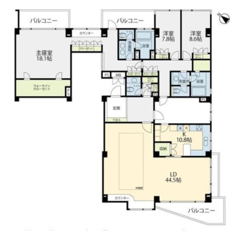 東京都港区白金２丁目 間取図・土地図