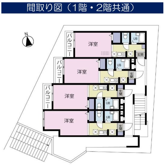 神奈川県横浜市神奈川区神大寺１丁目 間取図・土地図
