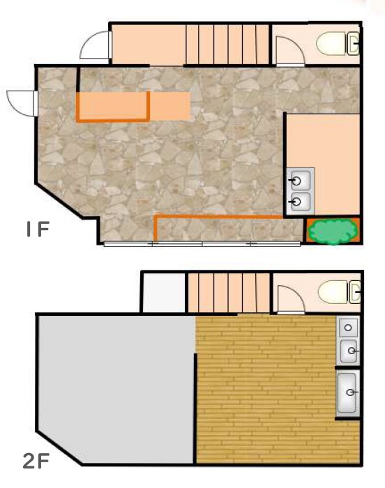 東京都中野区江原町２丁目 間取図・土地図