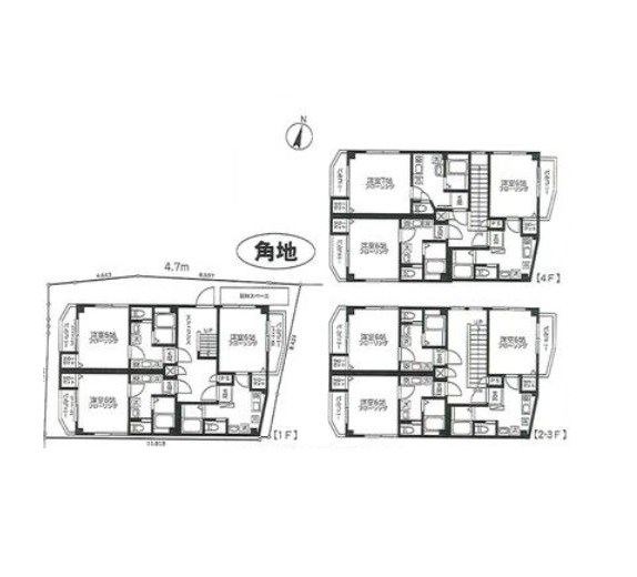 東京都荒川区町屋２丁目 間取図・土地図