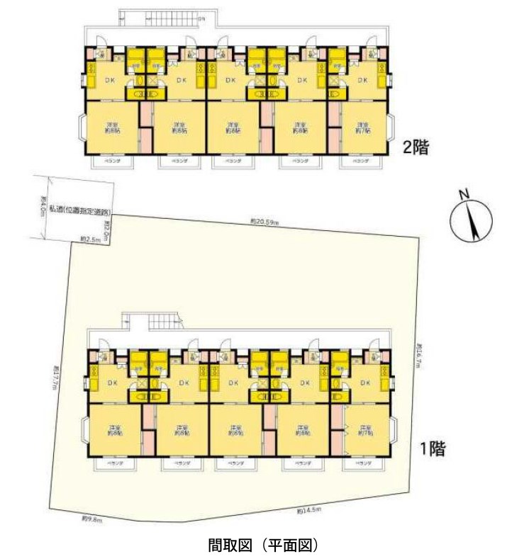 東京都調布市下石原３丁目 間取図・土地図