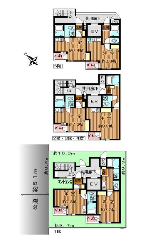 東京都練馬区南田中２丁目 間取図・土地図