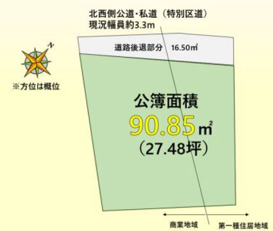 東京都文京区千駄木４丁目 区画図