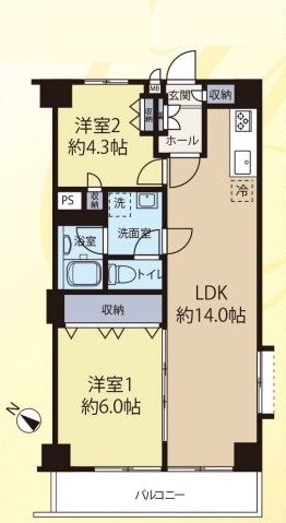 東京都東村山市栄町２丁目 間取図・土地図