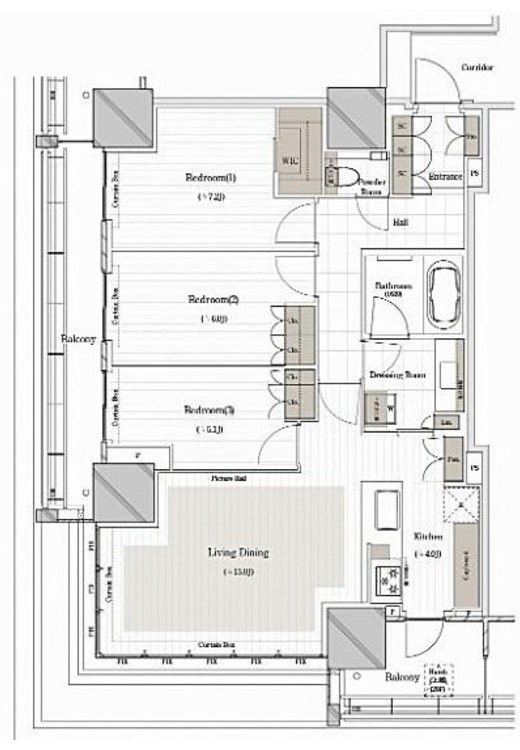 東京都港区芝浦２丁目 間取図・土地図