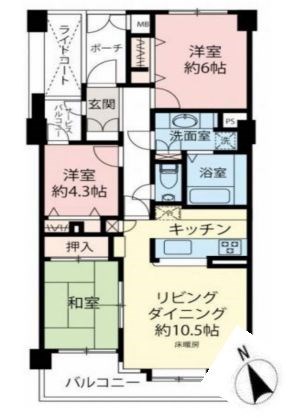 埼玉県新座市北野３丁目 間取図・土地図