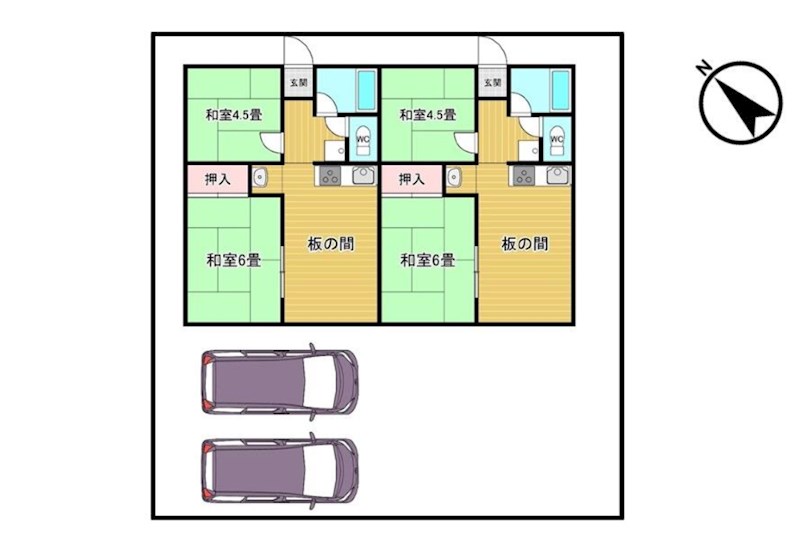 埼玉県南埼玉郡宮代町川端２丁目 間取図・土地図