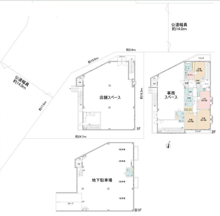 東京都八王子市南陽台２丁目 間取図・土地図
