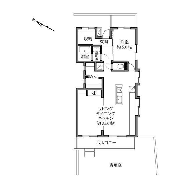 神奈川県大和市林間１丁目 間取図・土地図