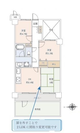 千葉県船橋市前原東５丁目 間取図・土地図