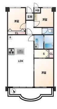 埼玉県蕨市北町５丁目 間取図・土地図
