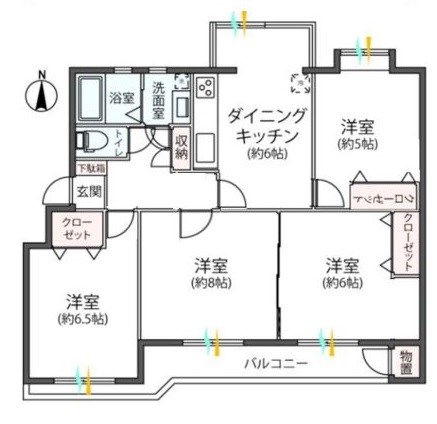 神奈川県川崎市宮前区けやき平 間取図・土地図