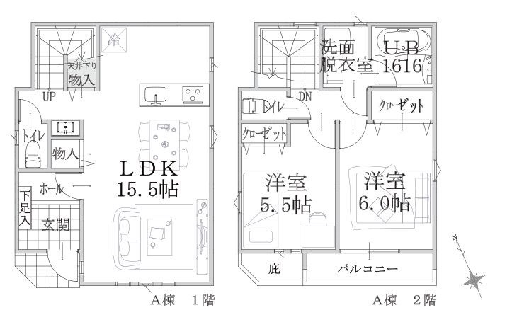 神奈川県鎌倉市大船４丁目 間取図・土地図