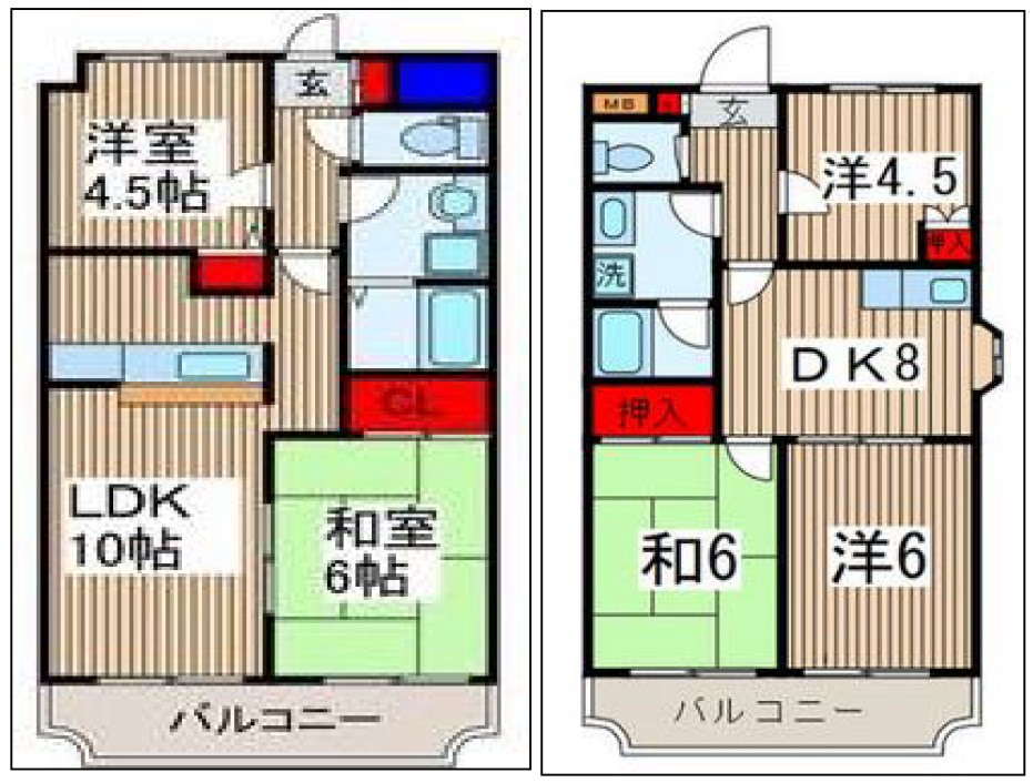 埼玉県所沢市けやき台２丁目 間取図・土地図