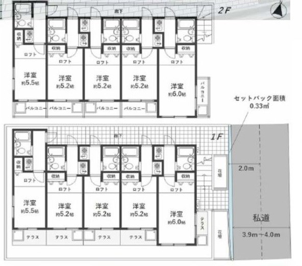 東京都荒川区町屋５丁目 間取図・土地図