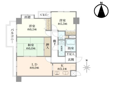 東京都足立区中央本町３丁目 間取図・土地図