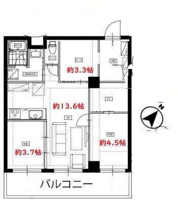 東京都東村山市栄町２丁目 間取図・土地図