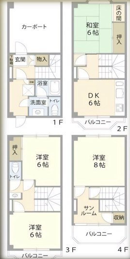 東京都羽村市羽西２丁目 間取図・土地図