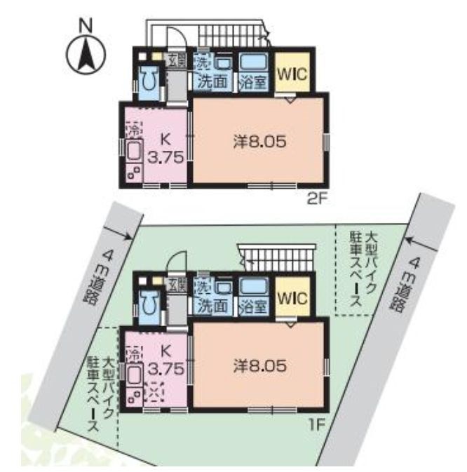 神奈川県相模原市中央区上矢部５丁目 間取図・土地図