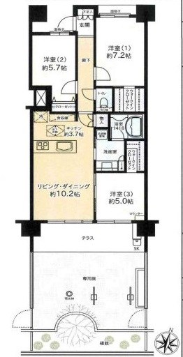 埼玉県さいたま市南区内谷４丁目 間取図・土地図