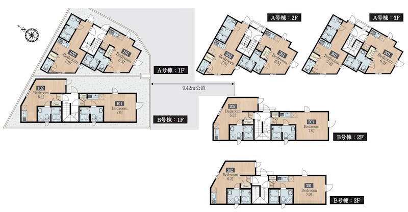 埼玉県蕨市南町１丁目 間取図・土地図