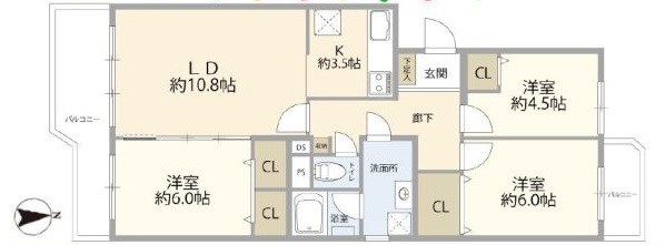 神奈川県川崎市麻生区白山５丁目 間取図・土地図