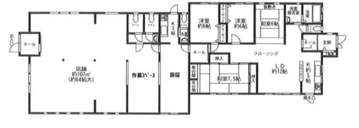 千葉県長生郡長柄町六地蔵 間取図・土地図