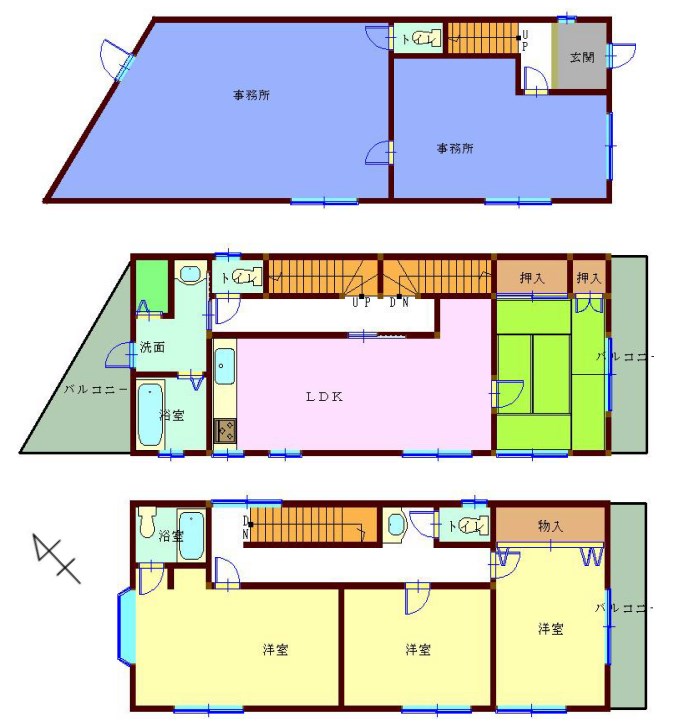 埼玉県富士見市水子 間取図・土地図