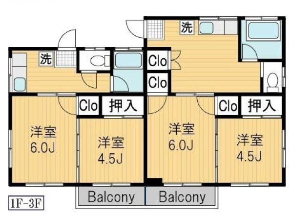 埼玉県草加市中根３丁目 間取図・土地図