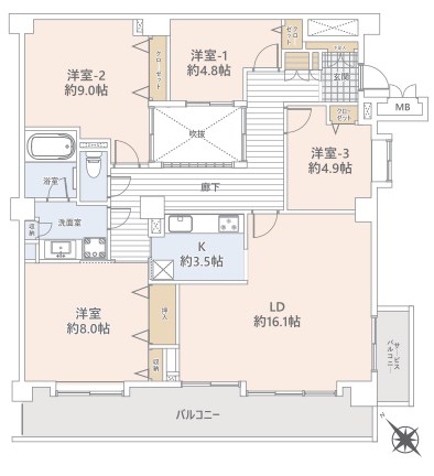 神奈川県川崎市麻生区金程１丁目 間取図・土地図