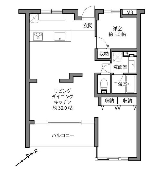神奈川県藤沢市片瀬海岸２丁目 間取図・土地図