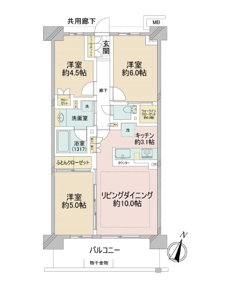 千葉県船橋市習志野台３丁目 間取図・土地図