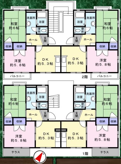 神奈川県秦野市下大槻 間取図・土地図