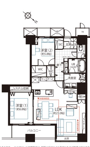 東京都中央区勝どき６丁目 間取図・土地図