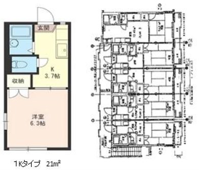神奈川県大和市林間２丁目 間取図・土地図
