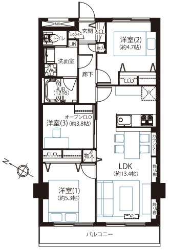 神奈川県川崎市宮前区宮崎 間取図・土地図