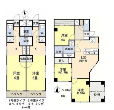 埼玉県戸田市上戸田２丁目 間取図・土地図